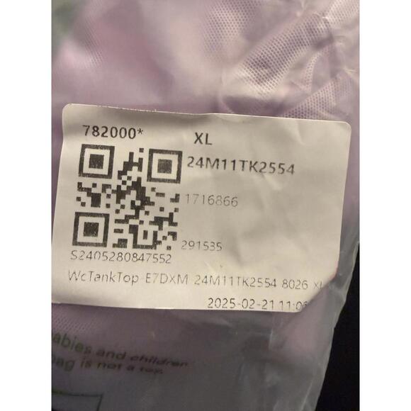 NWT Halara Purple Mesh Halter Bandeau Crop Top Ruched Front Size XL - Picture 6 of 6